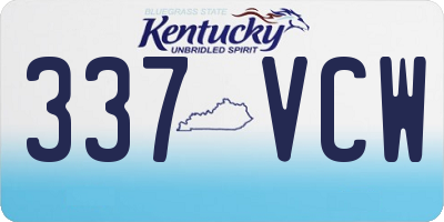 KY license plate 337VCW