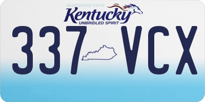 KY license plate 337VCX