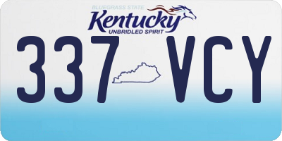 KY license plate 337VCY