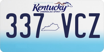 KY license plate 337VCZ