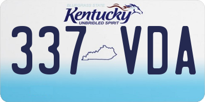 KY license plate 337VDA