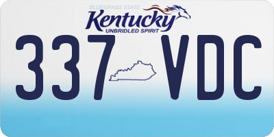 KY license plate 337VDC