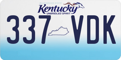 KY license plate 337VDK