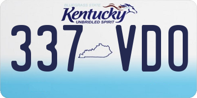 KY license plate 337VDO