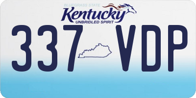KY license plate 337VDP