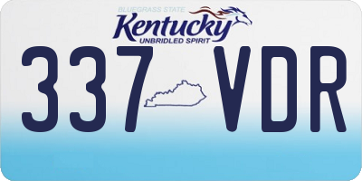 KY license plate 337VDR