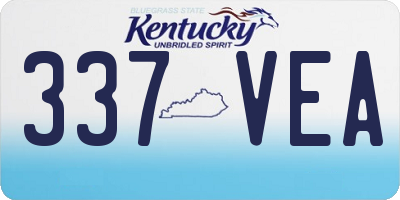 KY license plate 337VEA