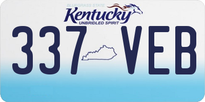 KY license plate 337VEB