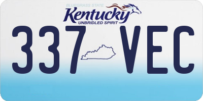 KY license plate 337VEC