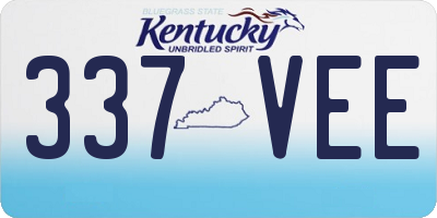 KY license plate 337VEE