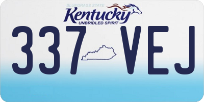 KY license plate 337VEJ