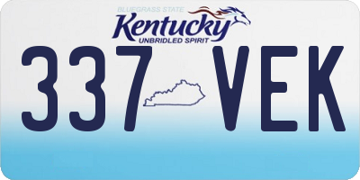 KY license plate 337VEK