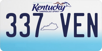 KY license plate 337VEN