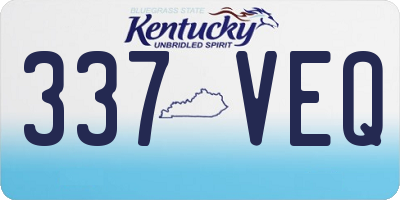 KY license plate 337VEQ