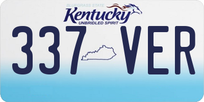 KY license plate 337VER