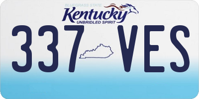 KY license plate 337VES