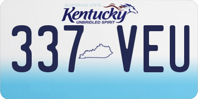 KY license plate 337VEU