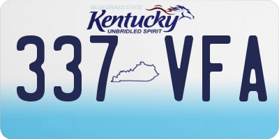 KY license plate 337VFA