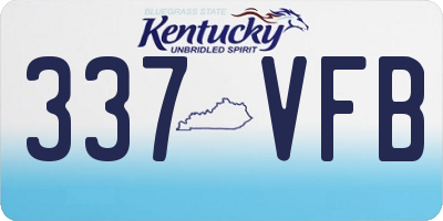 KY license plate 337VFB