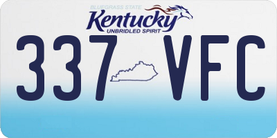 KY license plate 337VFC