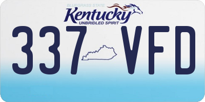 KY license plate 337VFD