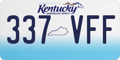 KY license plate 337VFF