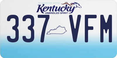 KY license plate 337VFM