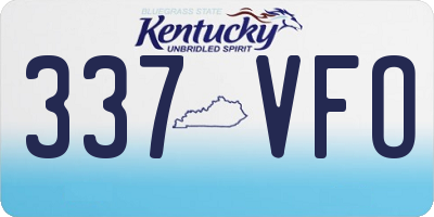 KY license plate 337VFO