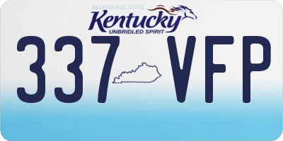 KY license plate 337VFP