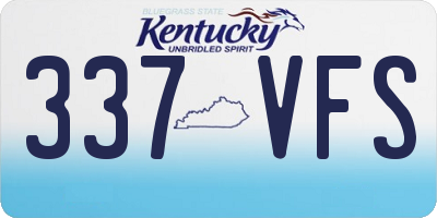 KY license plate 337VFS