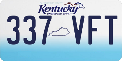 KY license plate 337VFT