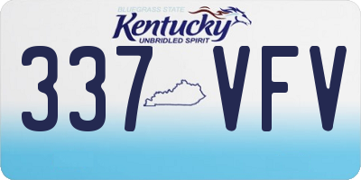 KY license plate 337VFV