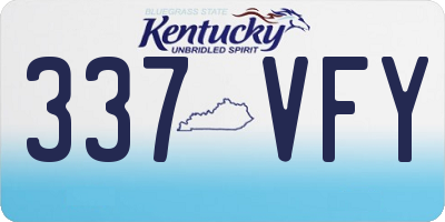 KY license plate 337VFY