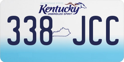 KY license plate 338JCC