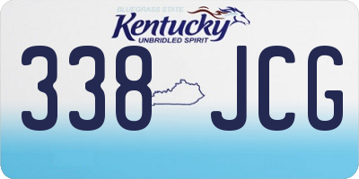 KY license plate 338JCG