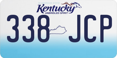 KY license plate 338JCP