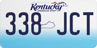 KY license plate 338JCT