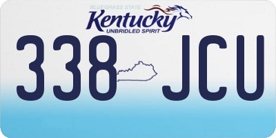 KY license plate 338JCU