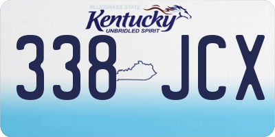 KY license plate 338JCX