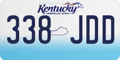 KY license plate 338JDD