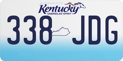 KY license plate 338JDG