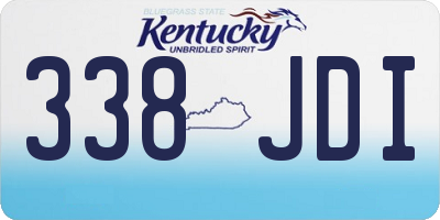 KY license plate 338JDI