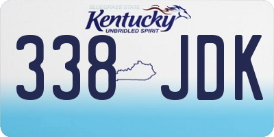 KY license plate 338JDK