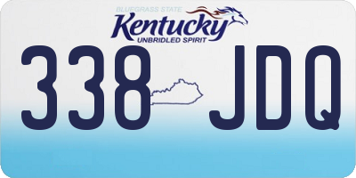 KY license plate 338JDQ