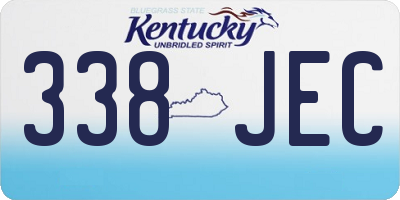 KY license plate 338JEC