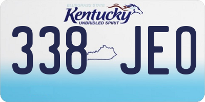 KY license plate 338JEO