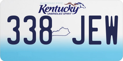 KY license plate 338JEW