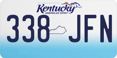 KY license plate 338JFN