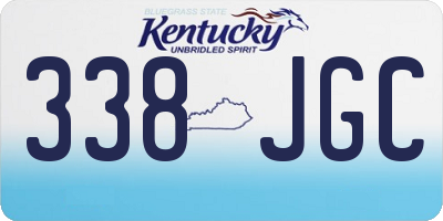 KY license plate 338JGC