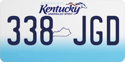 KY license plate 338JGD